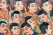 Chiang Mai - The Wat Phra Singh temple. Murals of the Viharn Lai Kham illustrating Jataka tales and other stories. 